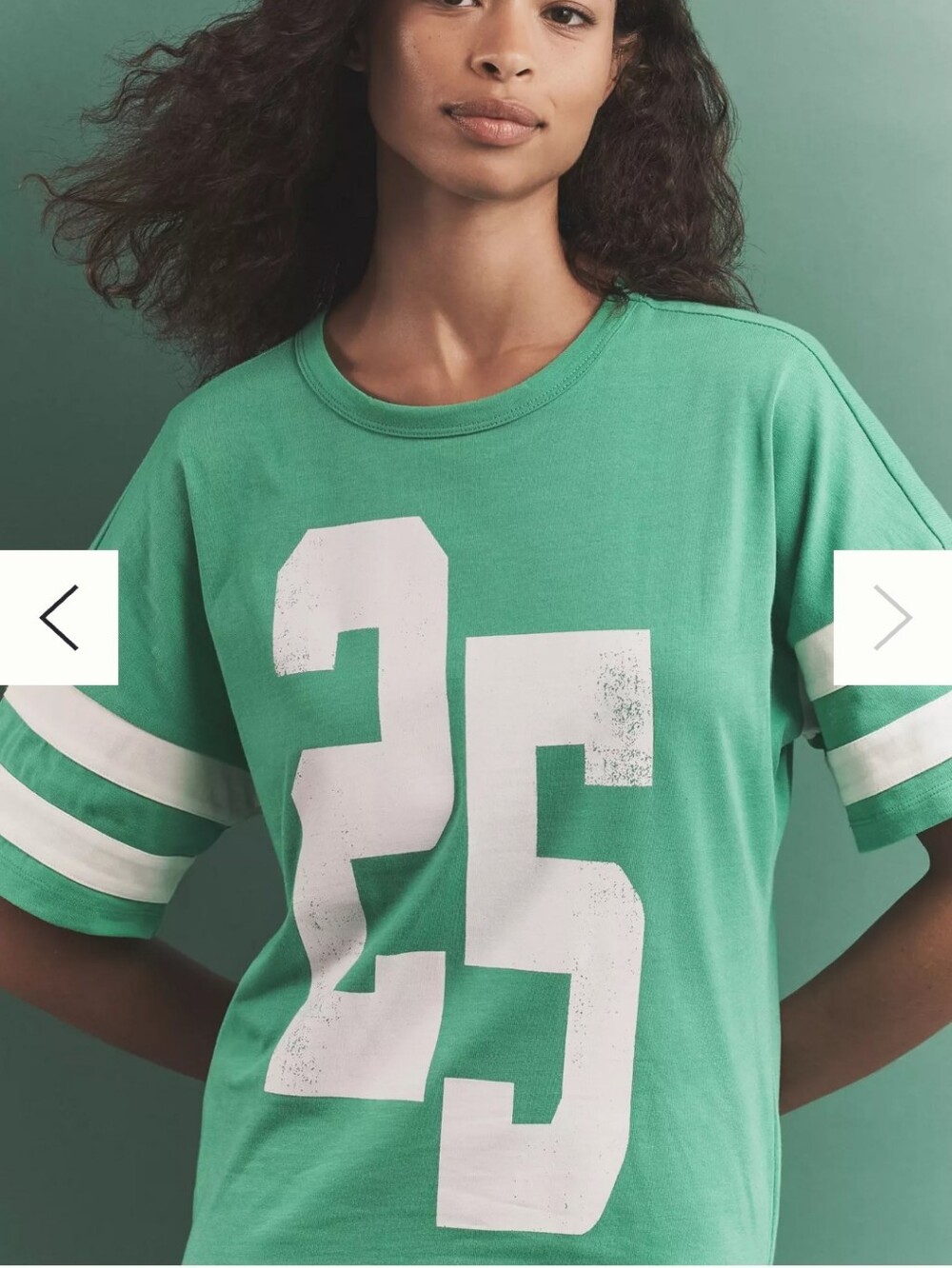 Anthropologie Daily Practice Graphic Midi T-dress in Green & White '95 XL - Picture 3 of 3
